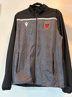 Phoenix Rising Men’s Gray Heather & Black Full-Zip Performance Jacket with Crest